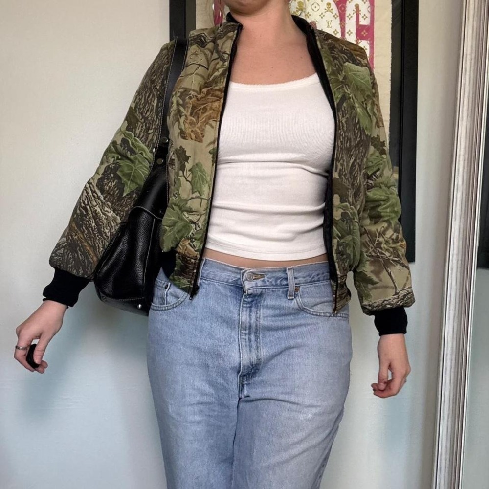 Vintage camo bomber jacket